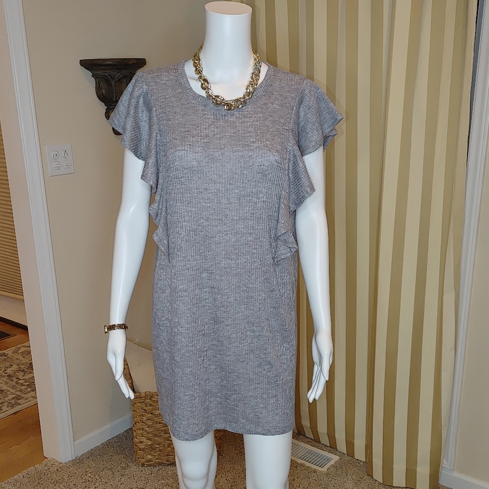 CALEIGH & CLOVER RUFFLE SHFT DRESS L - Picture 3 of 10